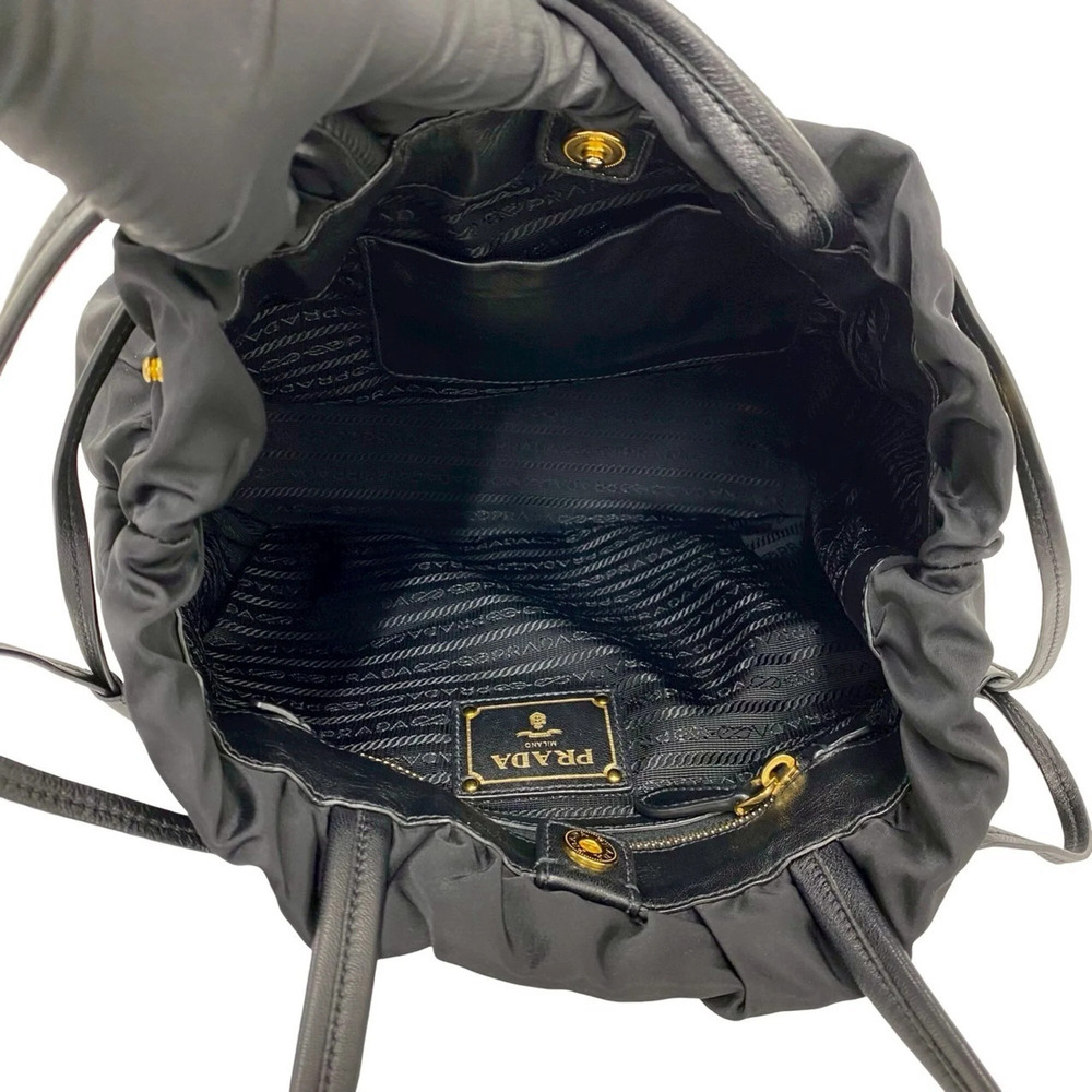 PRADA Black Leather Shoulder Bag - Picture 9 of 10